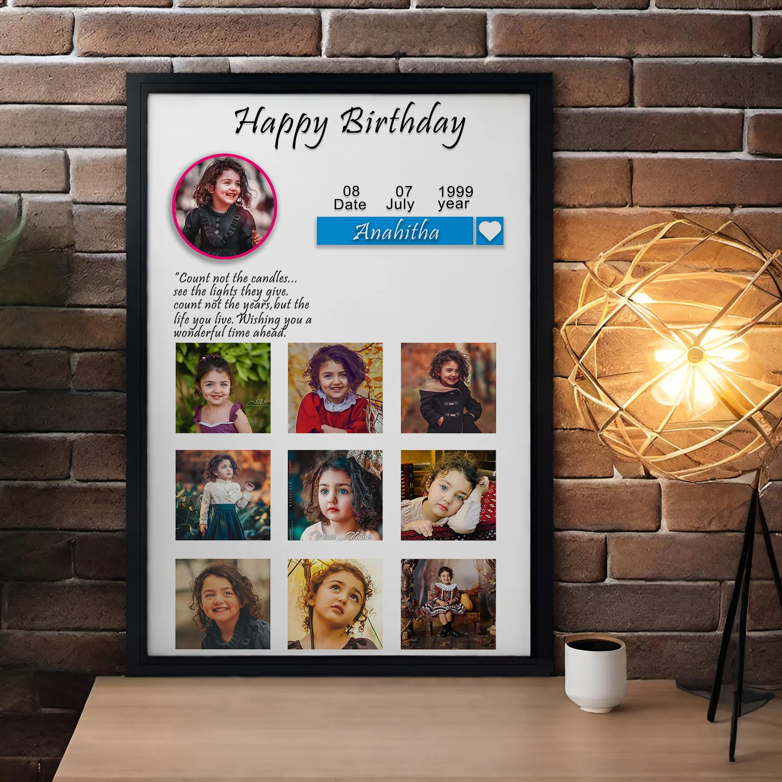 black-photo-Frame-45-copy-7 Birthday Photo Frames - Image 1