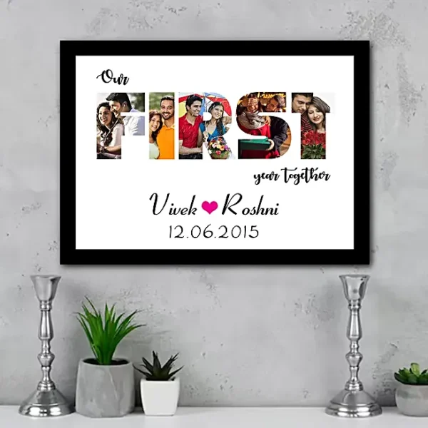 Personalized First Year Love Photo Frame